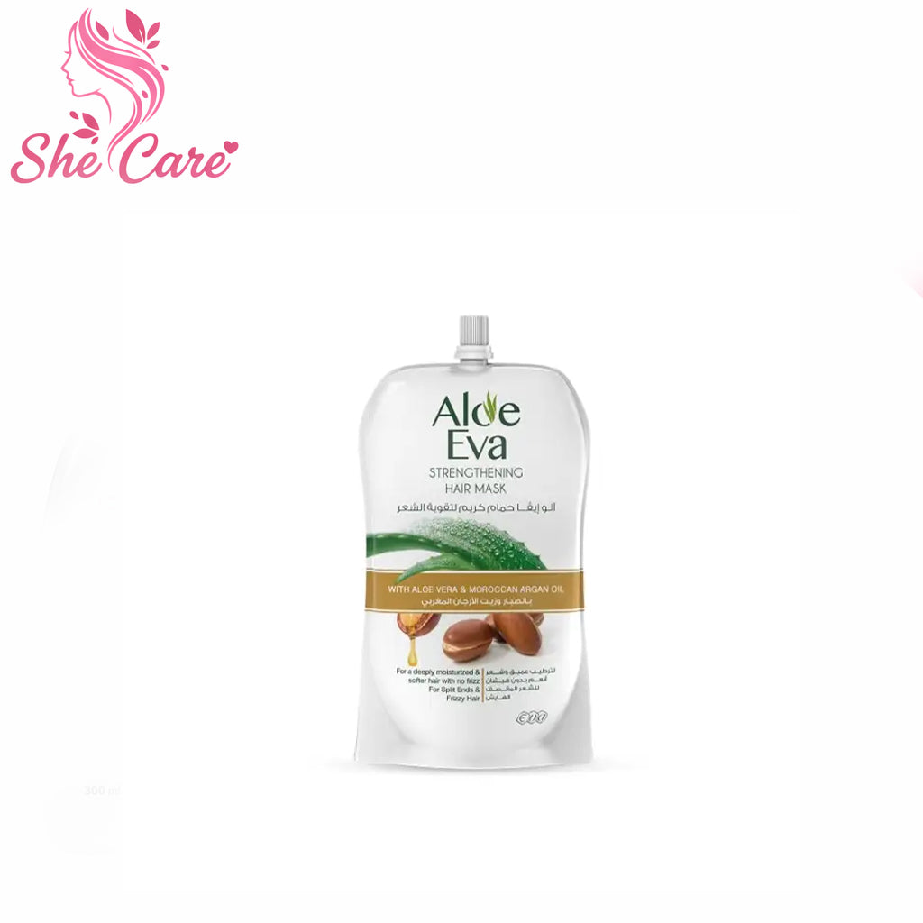 Aloe Eva Hair Strengthening Mask Pouch With Aloe Vera & Moroccan Argan Oil 250 Gm