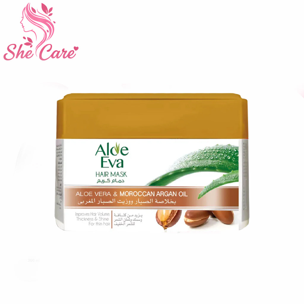 Aloe Eva Hair Strengthening Mask With Aloe Vera & Moroccan Argan Oil 185 Gm