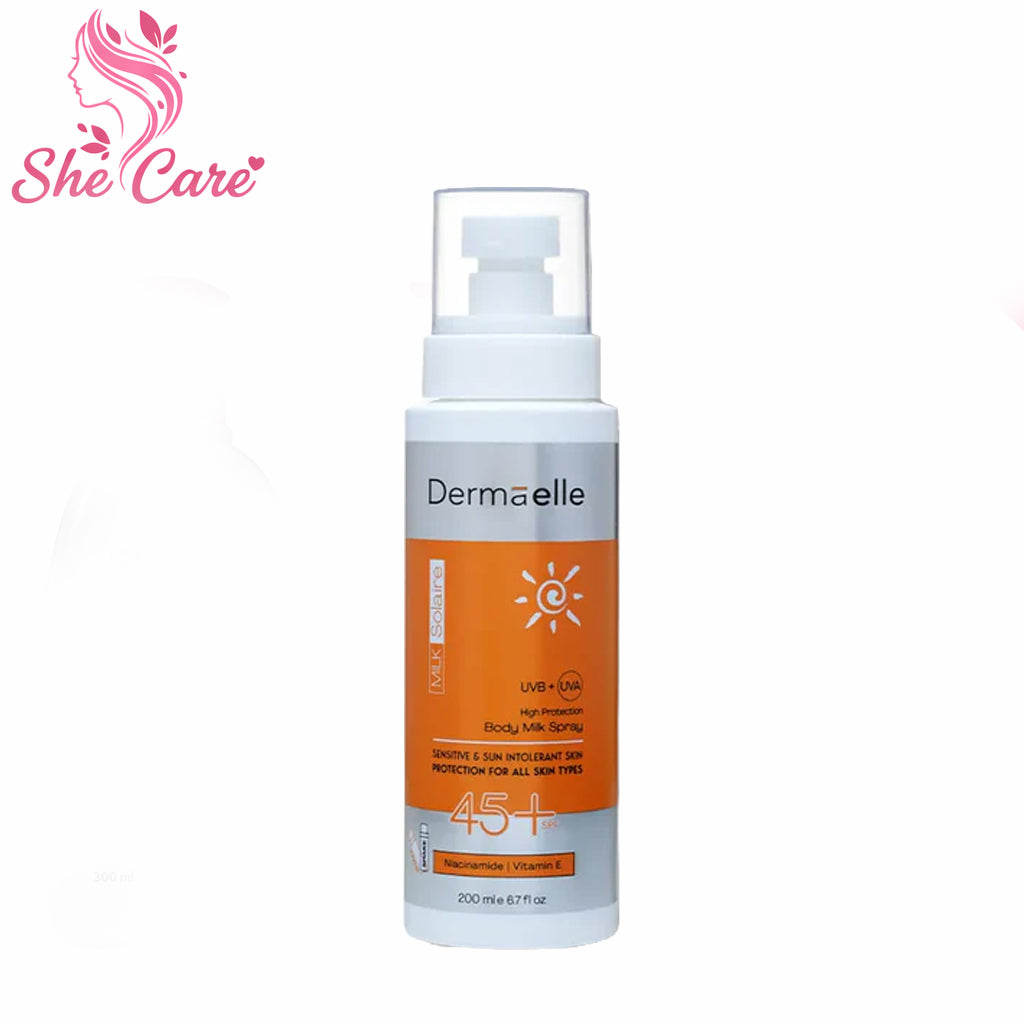 Dermaelle UV Defense SPF 45 Body Milk Spray 200ml