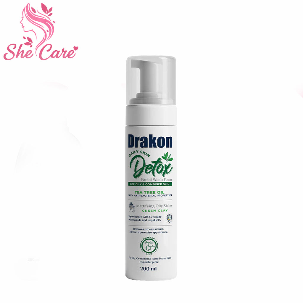 Drakon Detox facial wash foam for oily & Combined skin 200ml