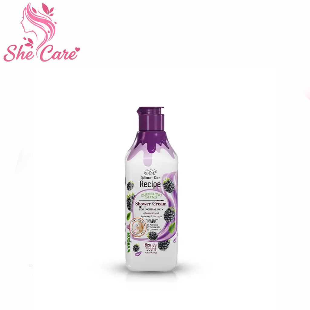 Eva Recipe Quenching Blend Shower Cream For Normal Skin Berries Scent 370 Ml