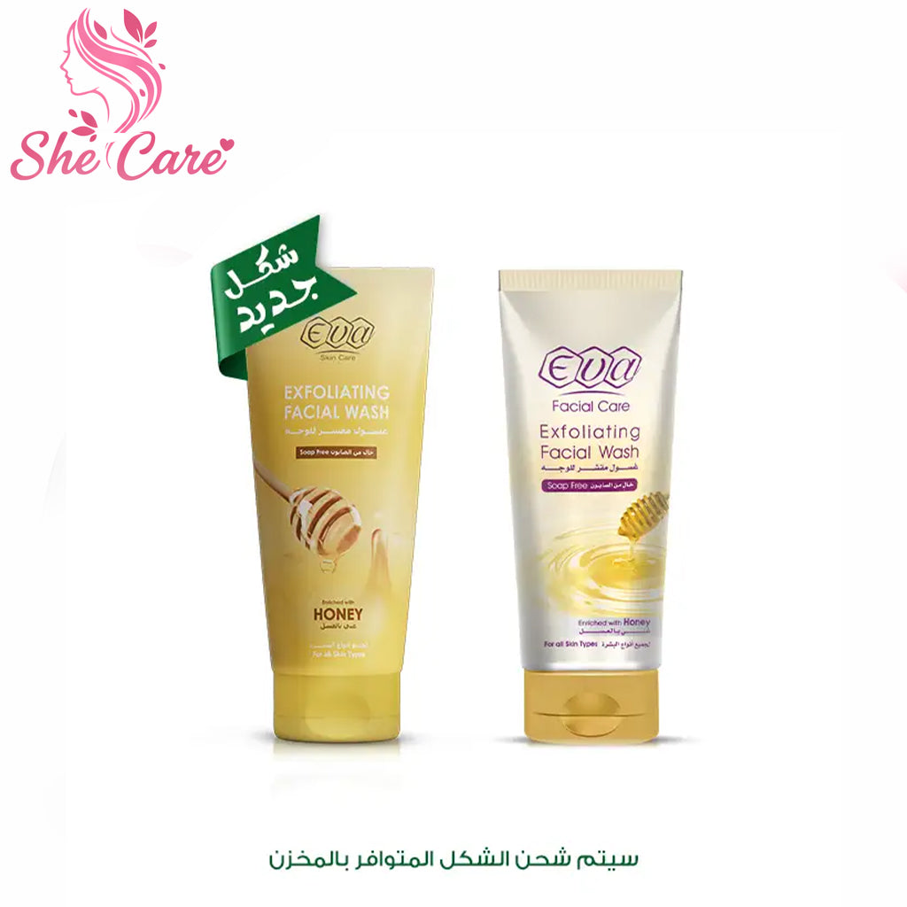 Eva Skin Care Exfoliating Facial Wash Enriched With Honey For All Skin Types 150 Ml