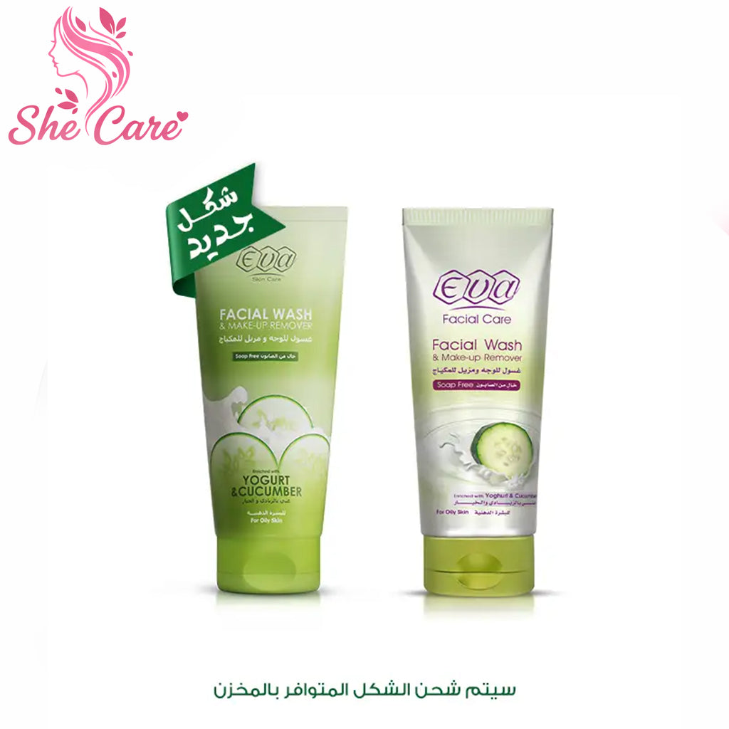 Eva Skin Care Facial Wash And Make-Up Remover Enriched With Yoghurt And Cucumber For Oily Skin 150 Ml