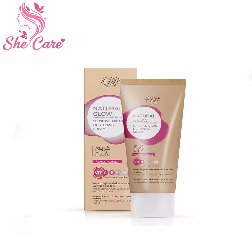 Eva Skin Care Natural Glow Lightening Cream For Sensitive Areas 50 Gm