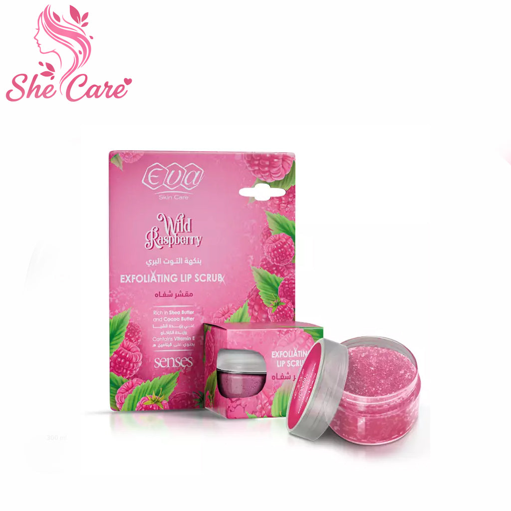 Eva Skin Care Senses Exfoliating Lip Scrub Wild Raspberry Flavored 20 Ml
