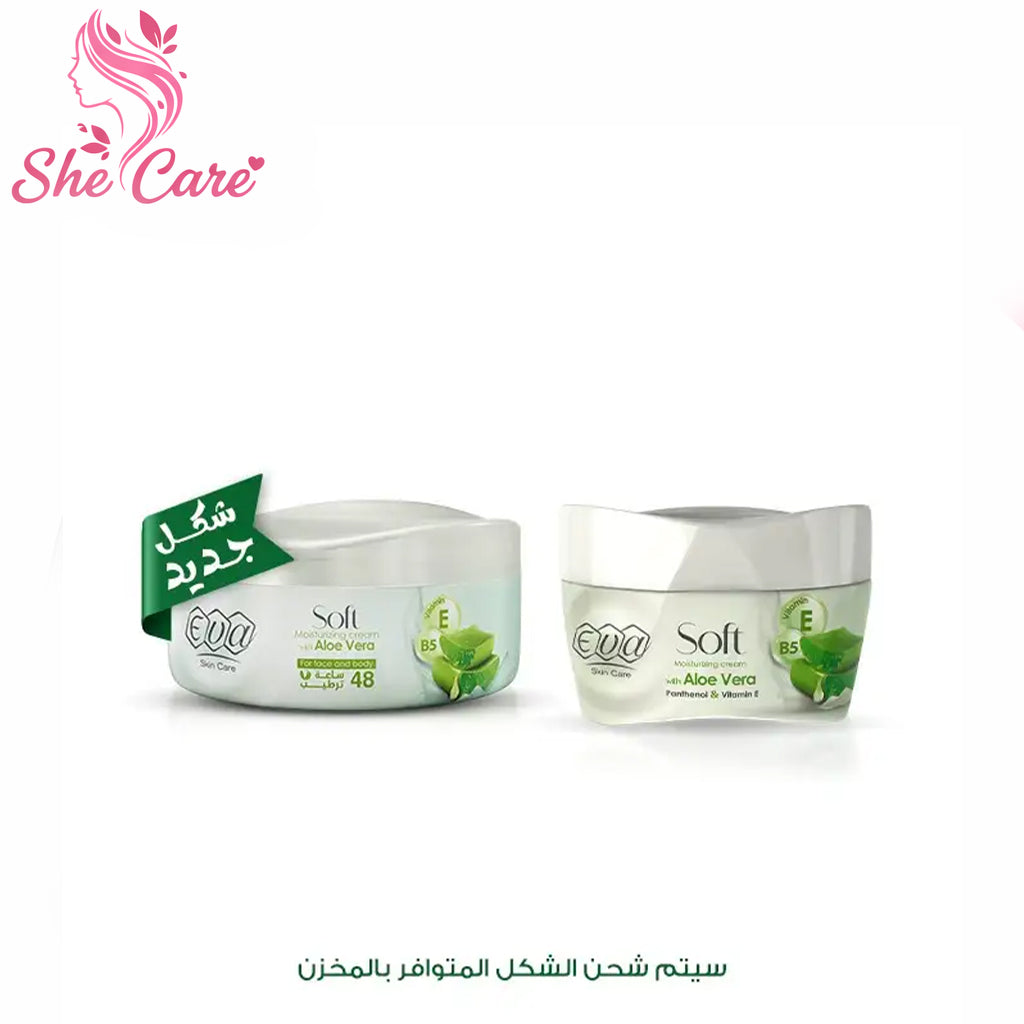 Eva Skin Care Soft Moisturizing Cream with Aloe Vera, Panthenol & Vitamin E 170 Gm