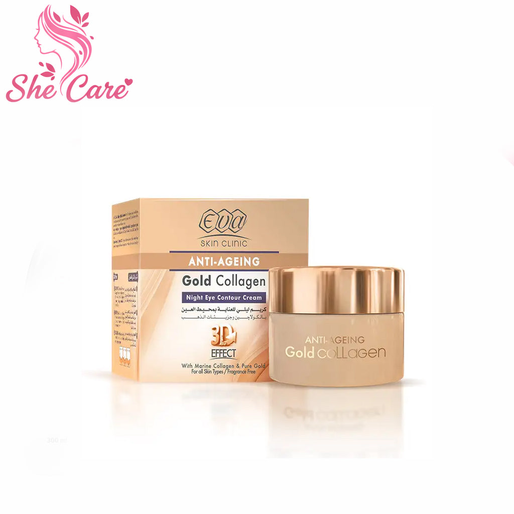 Eva Skin Clinic Anti-Ageing Gold Collagen Night Eye Contour Cream 15 Ml