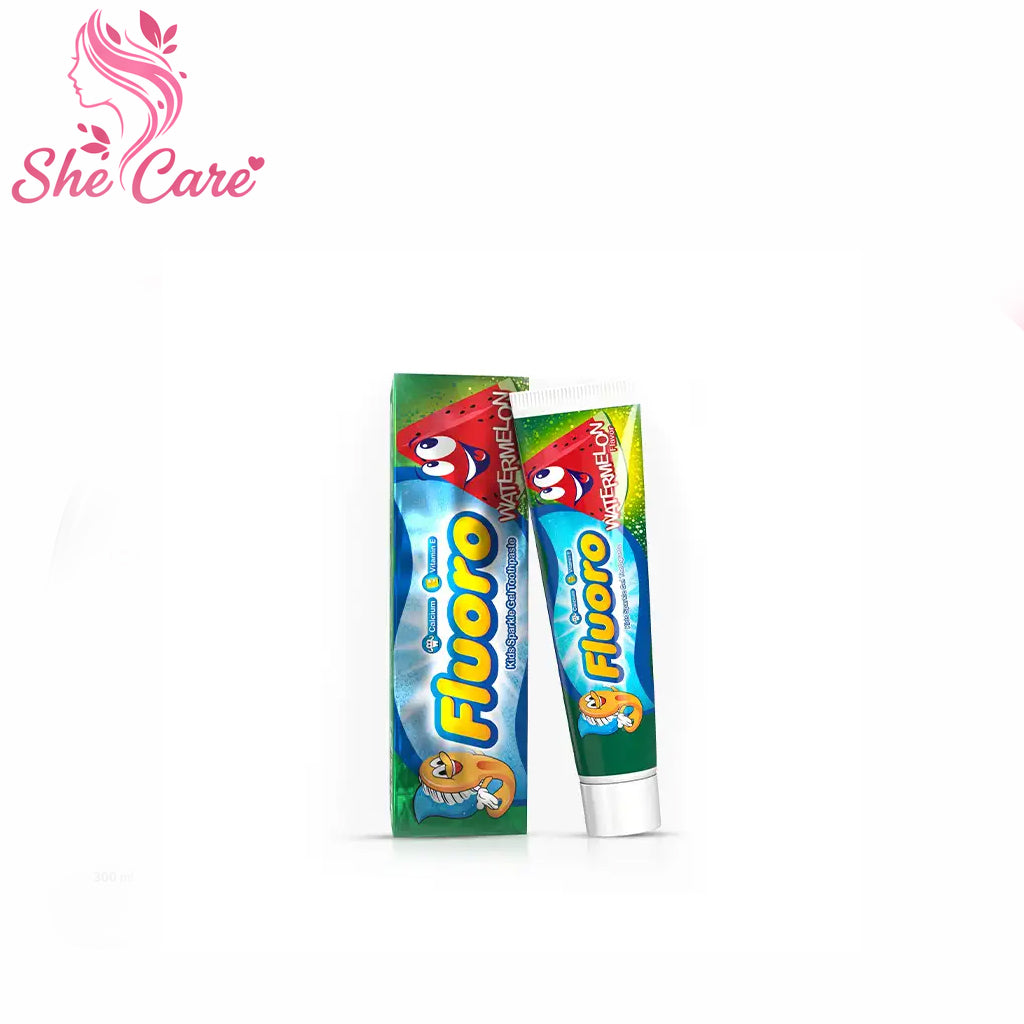 Fluoro Kids Sparkle Gel Toothpaste With watermelon Flavour 50 Gm