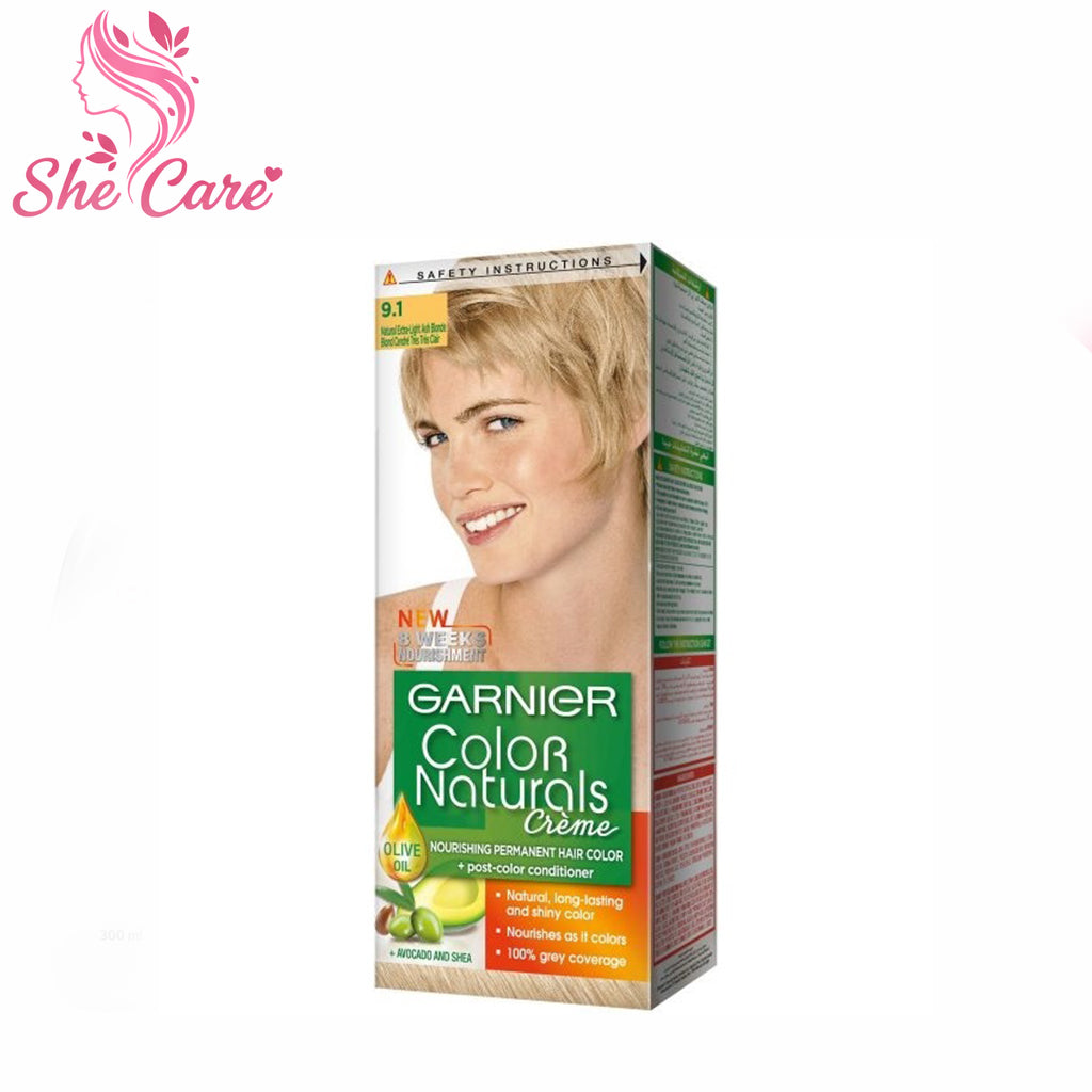 Garnier Color Naturals Permanent Creme Hair Color 9-1 Extra Light Ash Blonde