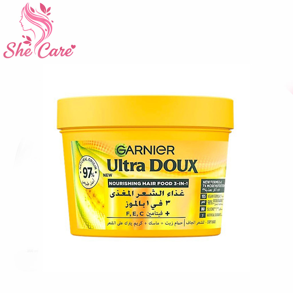 Garnier Ultra Doux Bath Cream Banana 390Ml