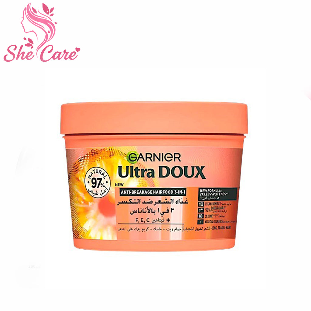 Garnier Ultra Doux Bath Cream Pineapple 390Ml