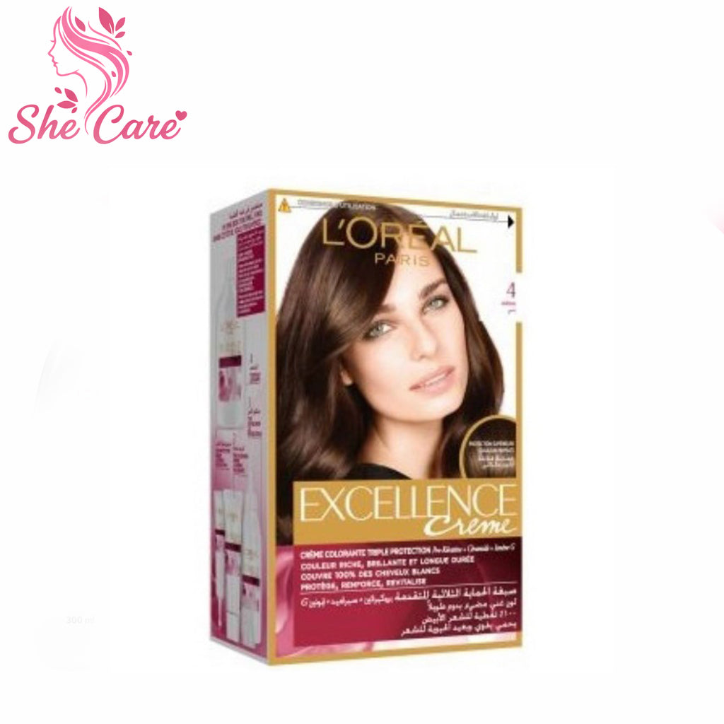 Loreal Paris Excellence Cream Permanent Hair Color 4 Brown
