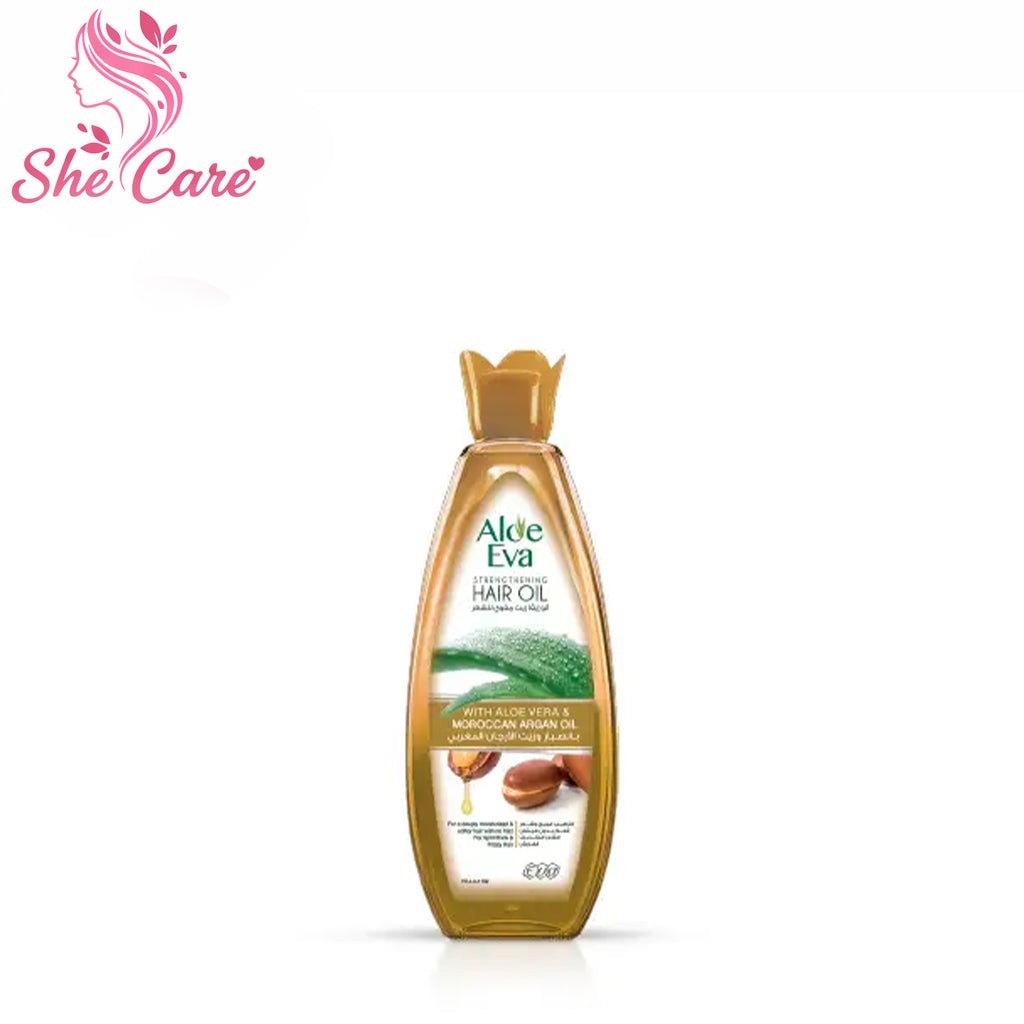 Aloe Eva Hair Strengthening Oil With Aloe Vera & Moroccan Argan Oil 255 Ml