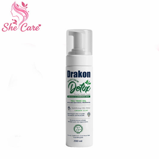 Drakon Detox facial wash foam for oily & Combined skin 200ml