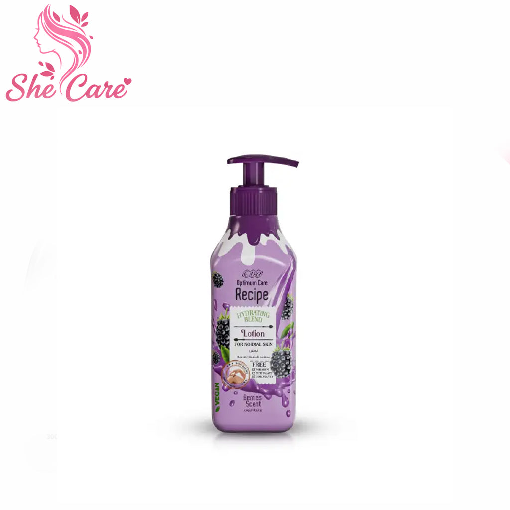 Eva Recipe Hydrating Blend Lotion For Normal Skin Berries Scent 370 Ml