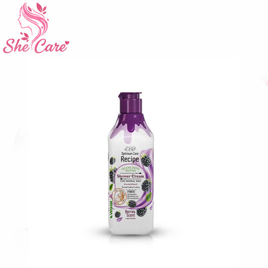 Eva Recipe Quenching Blend Shower Cream For Normal Skin Berries Scent 370 Ml