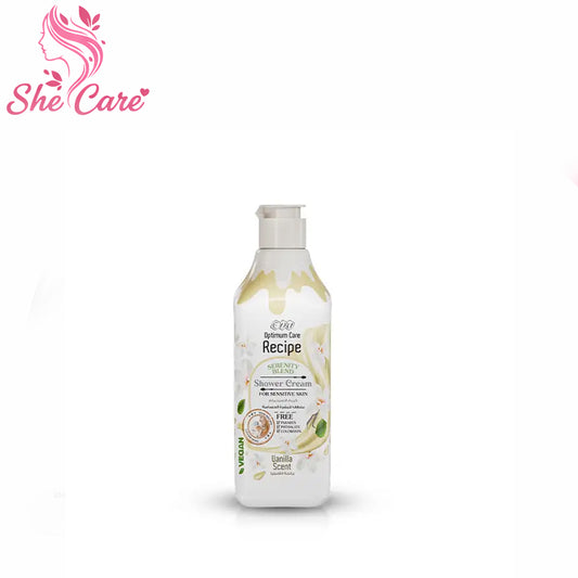Eva Recipe Shower Cream For Sensitive Skin Vanilla Scent 370 Ml