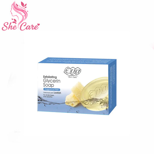 Eva Skin Care Exfoliating Glycerin Soap Enriched With Loofah For All Skin Types, Even Sensitive 120 Gm