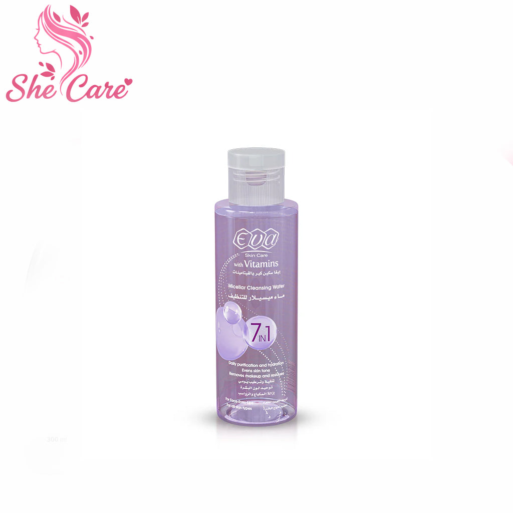 Eva Skin Care Micellar Cleansing Water With Vitamins 7 In 1 For All Skin Types 110 M