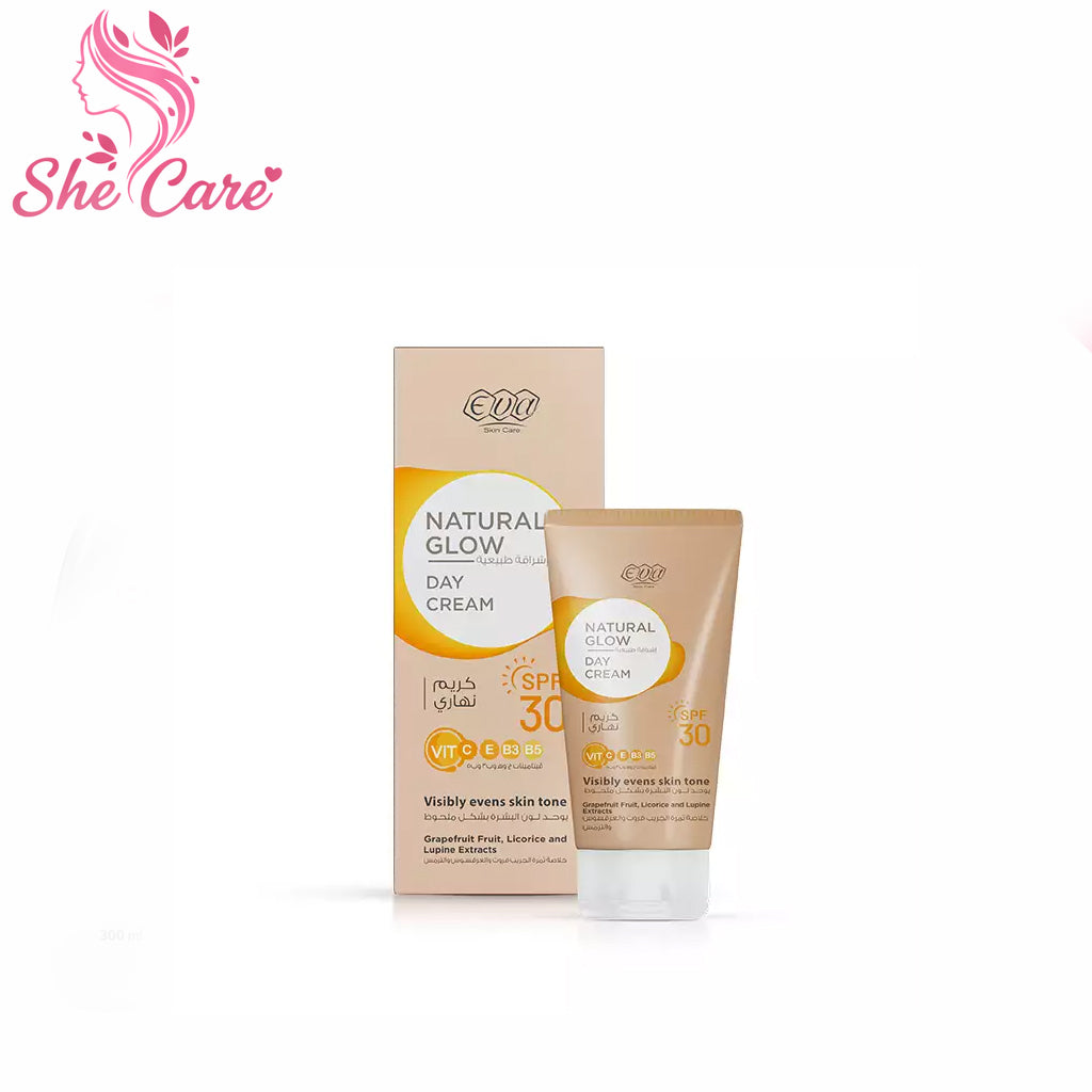 Eva Skin Care Natural Glow Day Cream With ( SPF 30 ) 50 Gm