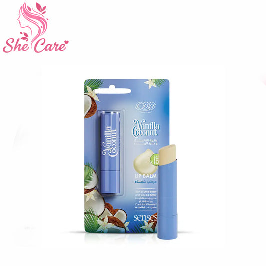 Eva Skin Care Senses Lip Balm Vanilla Coconut 4 Gm