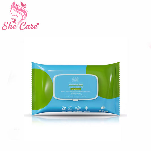 Eva Skin Clinic Acne-Prone Skin Facial Wipes ( 25 Wipes Per Pack)