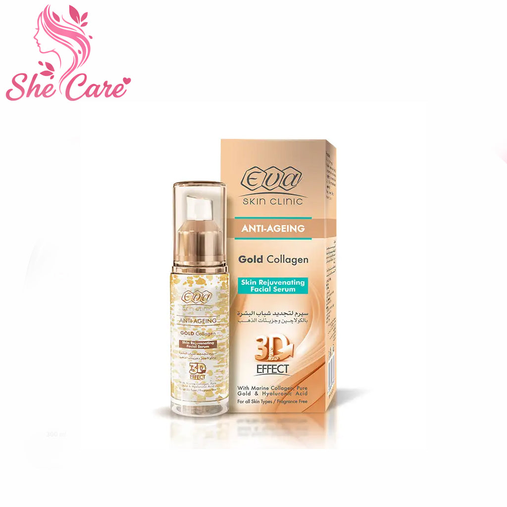 Eva Skin Clinic Anti-Ageing Gold Collagen Skin Rejuvenating Facial Serum 30 Ml