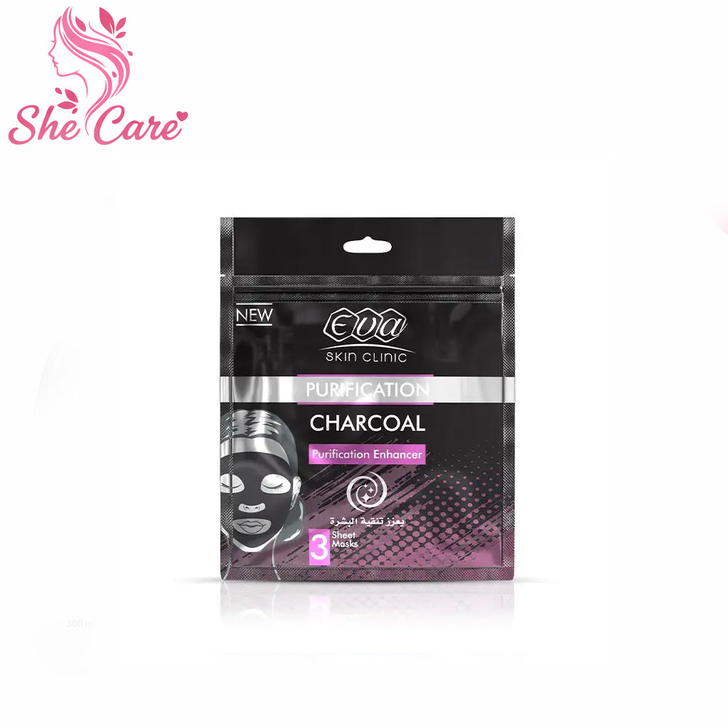 Eva Skin Clinic Charcoal Sheet Mask ( 3 Sheet Masks )