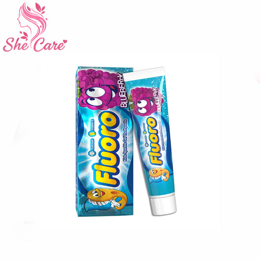 Fluoro Kids Sparkle Gel Toothpaste With Blueberry Flavour 50 Gm