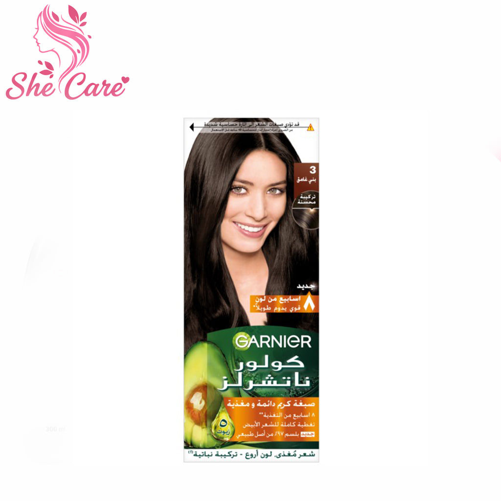Garnier Color Naturals Permanent Creme Hair Color 3 Dark Brown