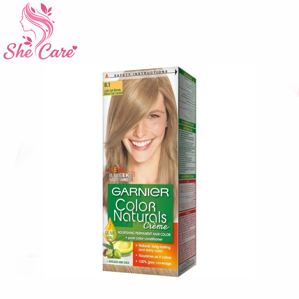 Garnier Color Naturals Permanent Creme Hair Color 8-1 Light Ash Blonde