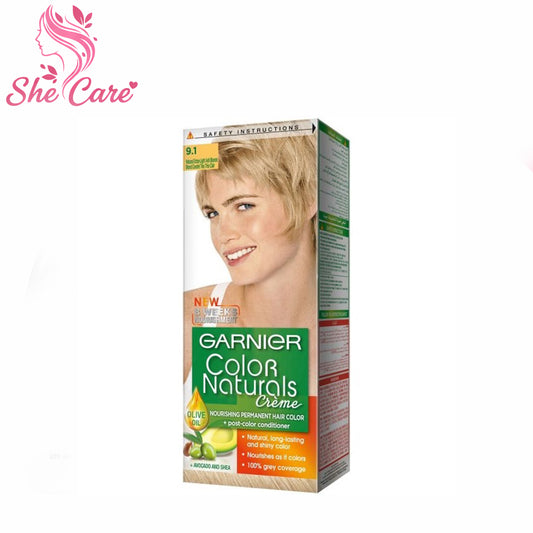 Garnier Color Naturals Permanent Creme Hair Color 9-1 Extra Light Ash Blonde