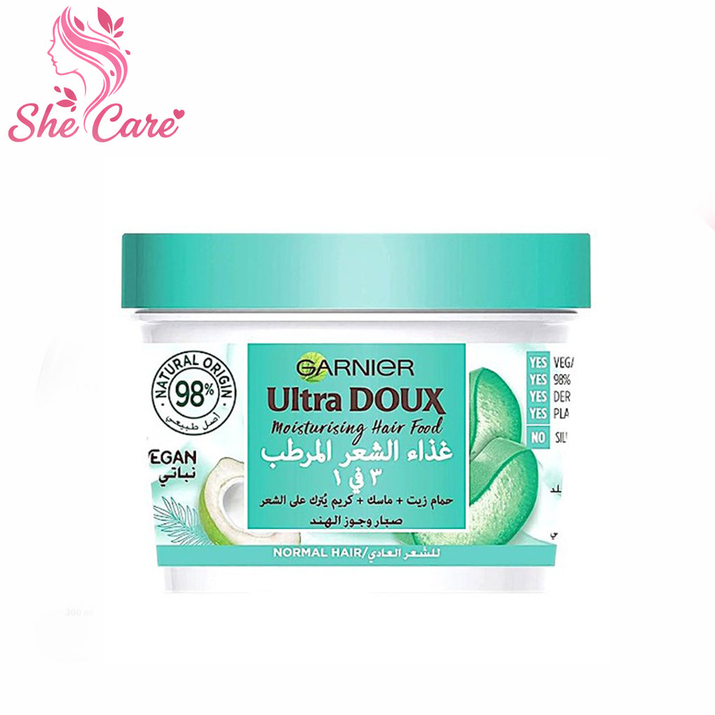 Garnier Ultra Doux Bath Cream Aleovera 390Ml
