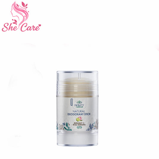 Infinity Naturals Deodorant Stick Bergamot & Rose Damascus 60gm