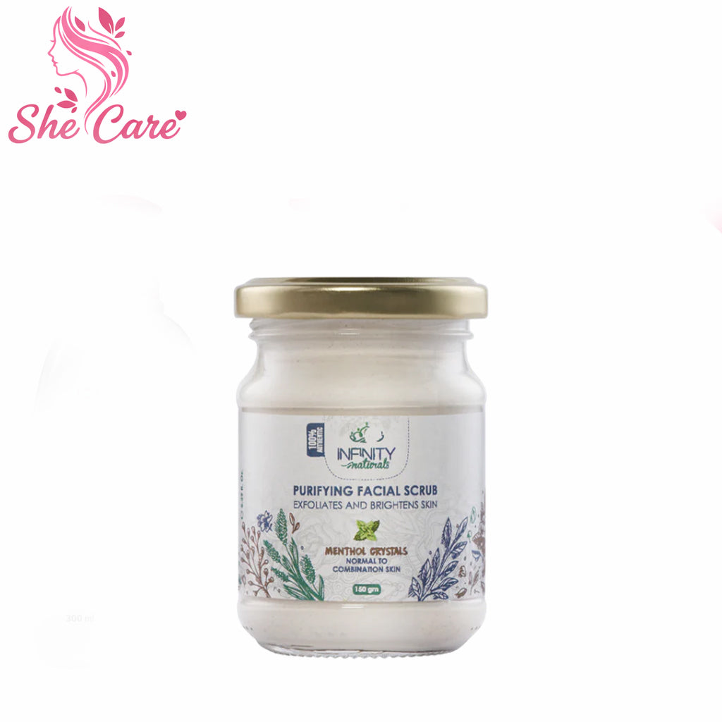 Infinity Naturals Purifying Facial Scrub Menthol Crystal 150gm
