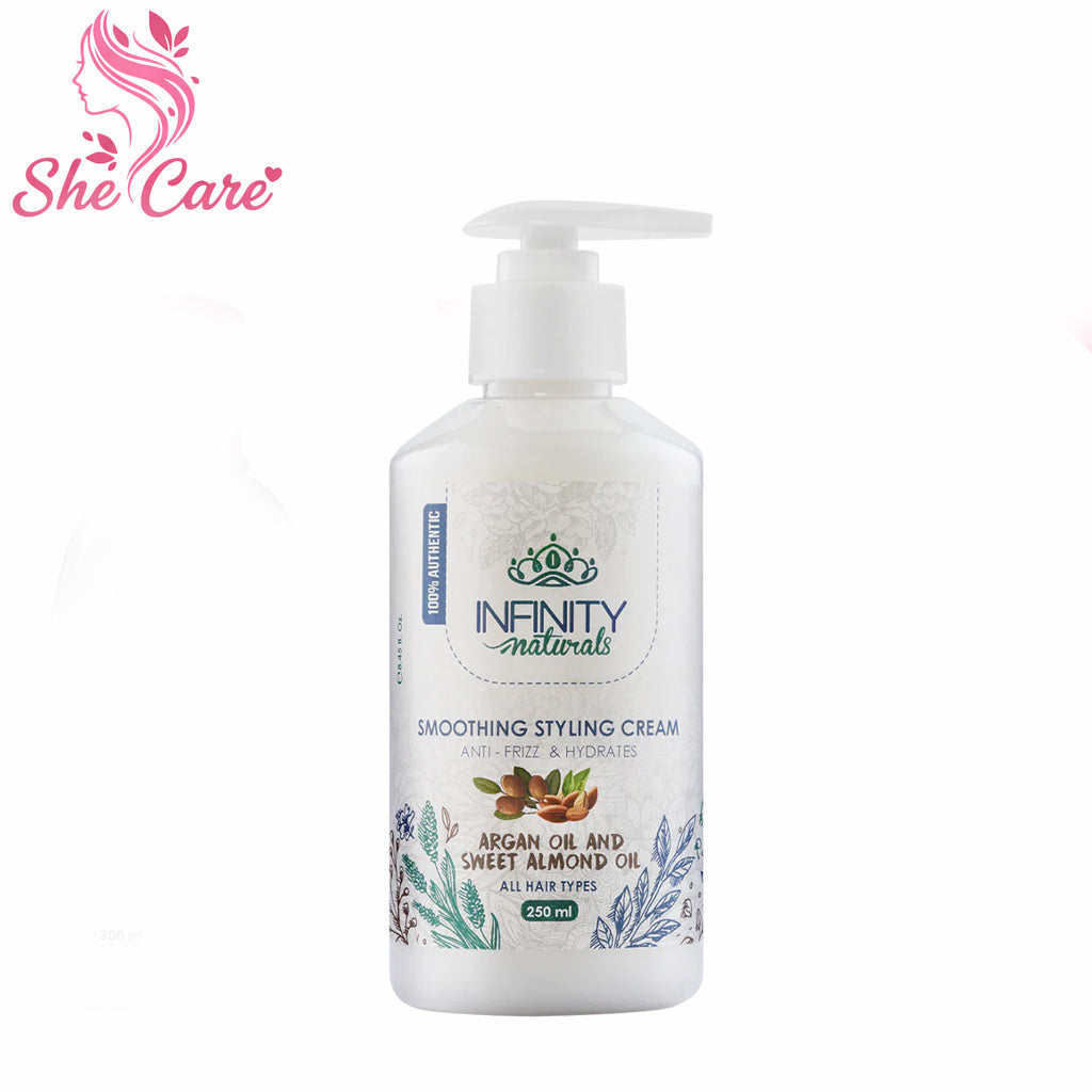 Infinity Naturals Smoothing Styling Cream Argan Oil & Sweet Almond Oil 250Ml
