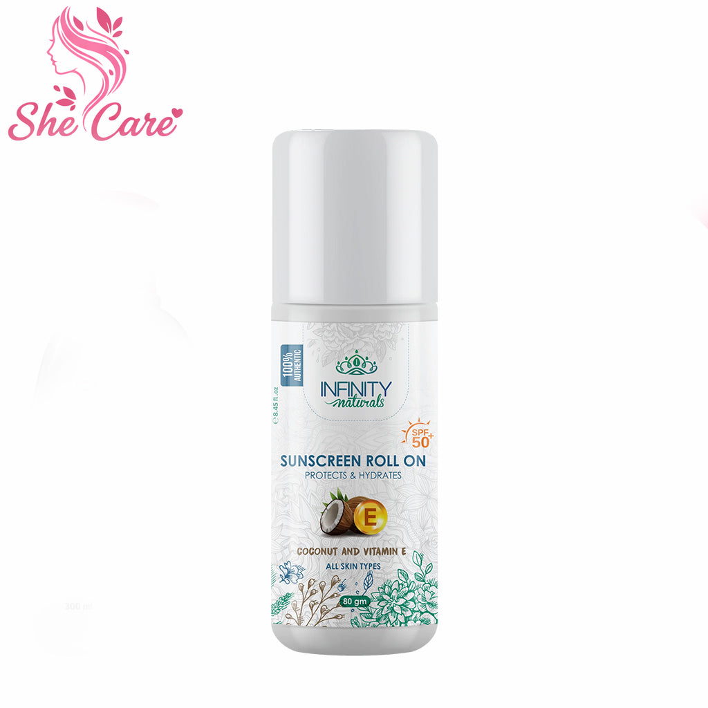 Infinity Naturals Sunscreen Roll on - SPF50+ all Skin Types 80gm