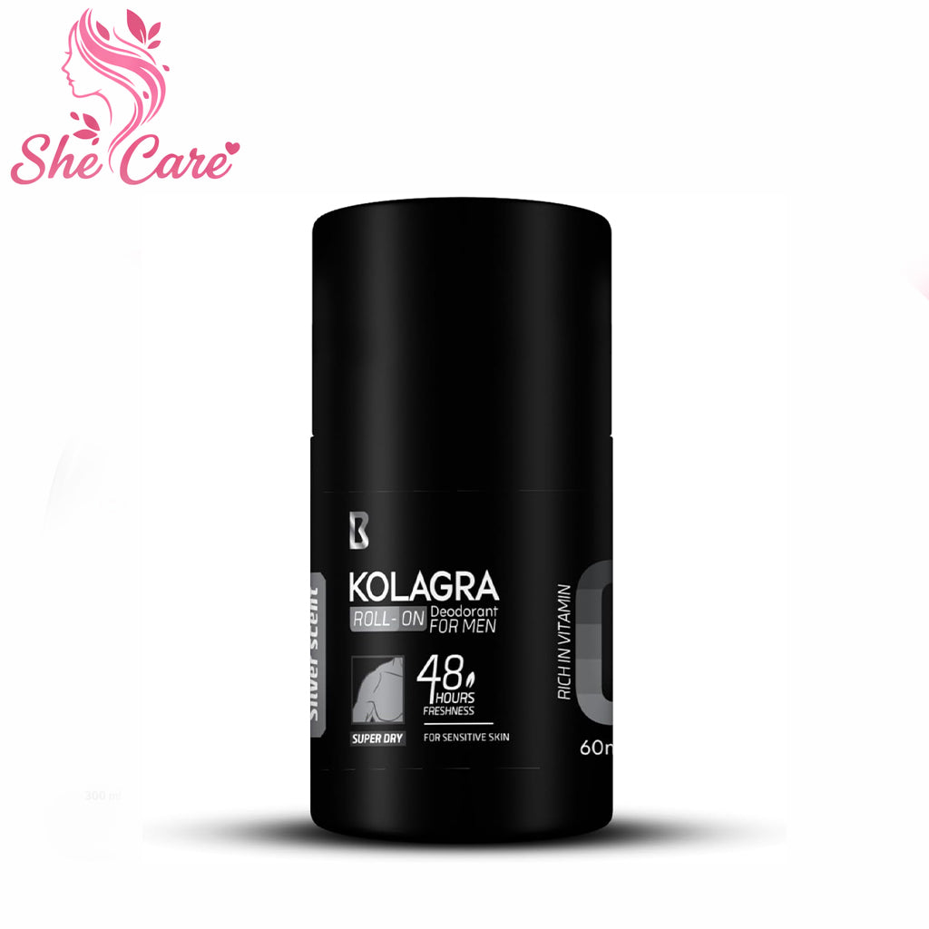 Kolagra Super Dry 48H Men's Roll-On Deodorant Silver Scent
