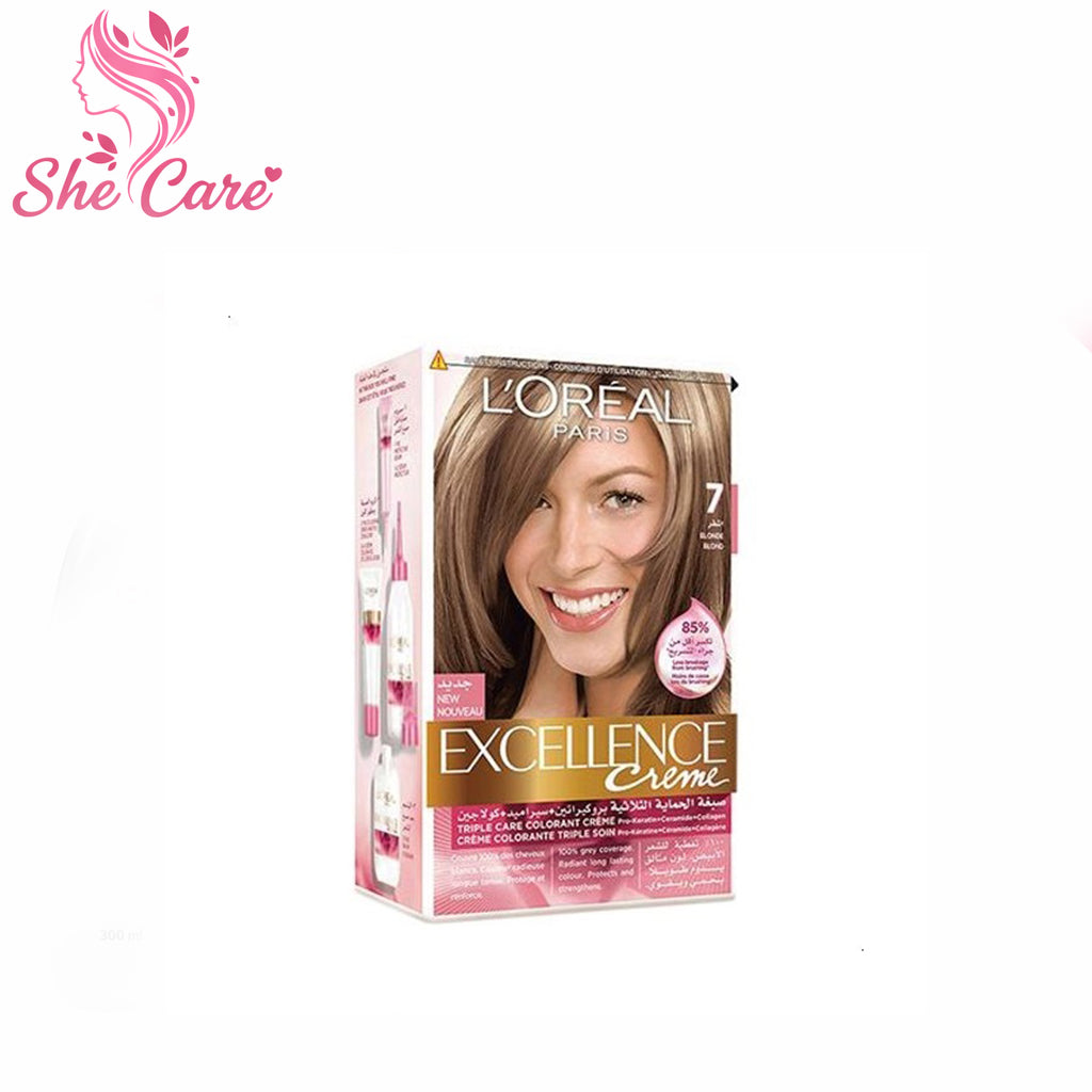 Loreal Paris Excellence Cream Permanent Hair Color 7 Blonde